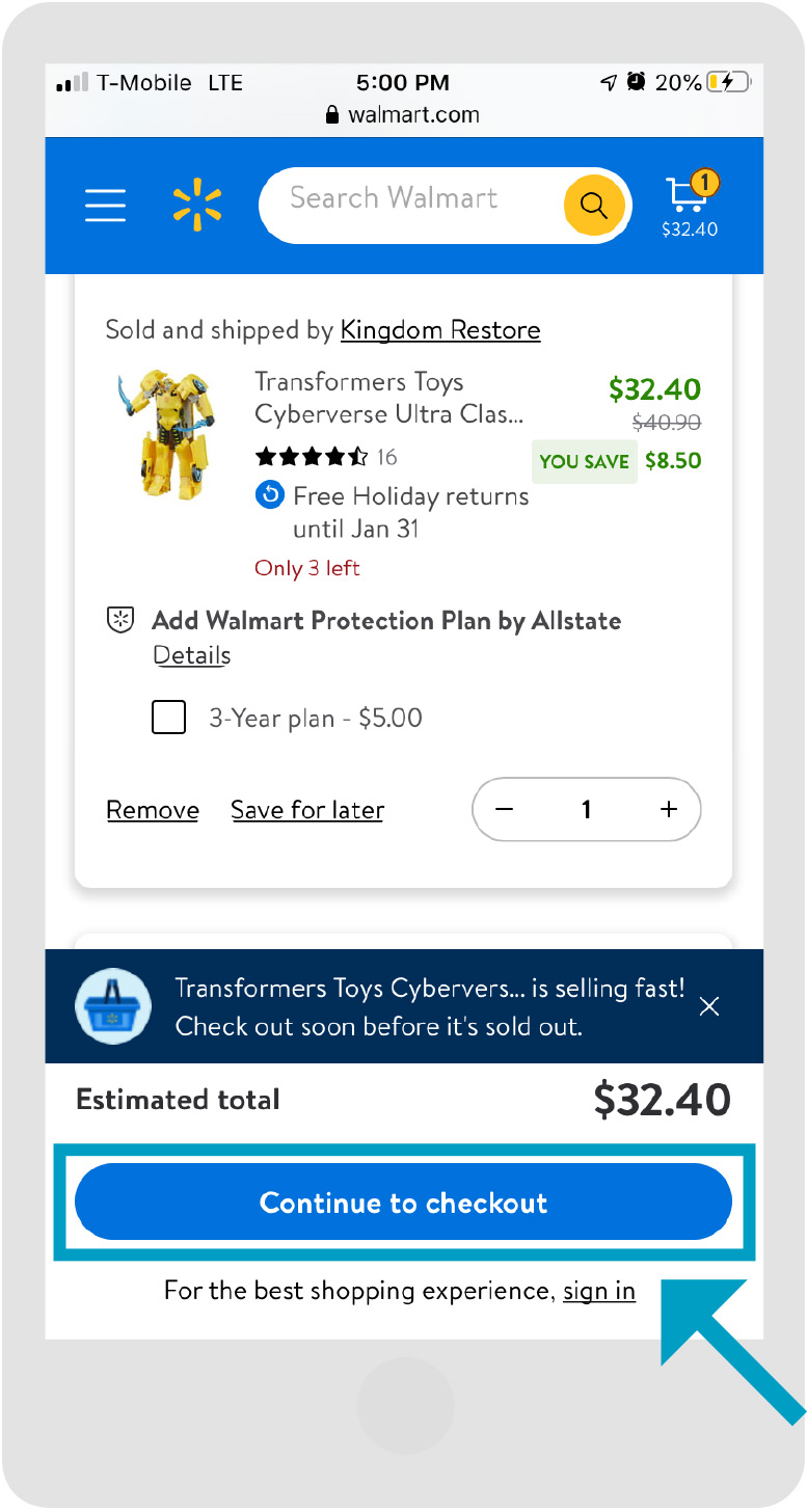 تحقق من لعبة Hasbro في Walmart mobile