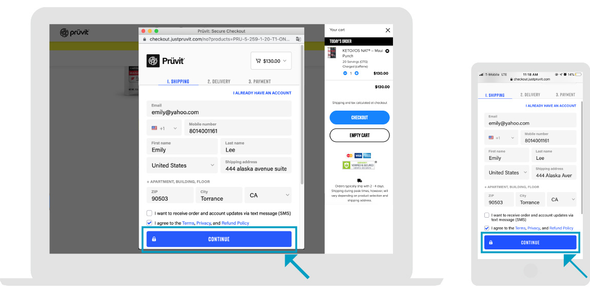 Pruvit Webpage - Step 3