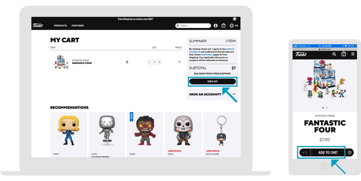 Funko-Webseite - Schritt 2