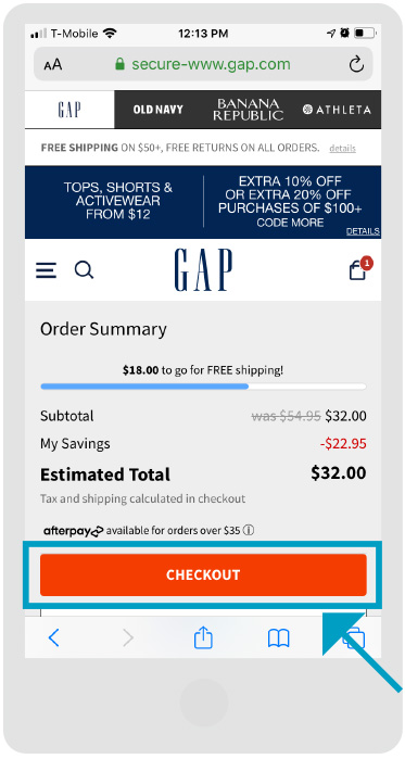 Gap - Stores Page - Schritt 3.0 - Mobil