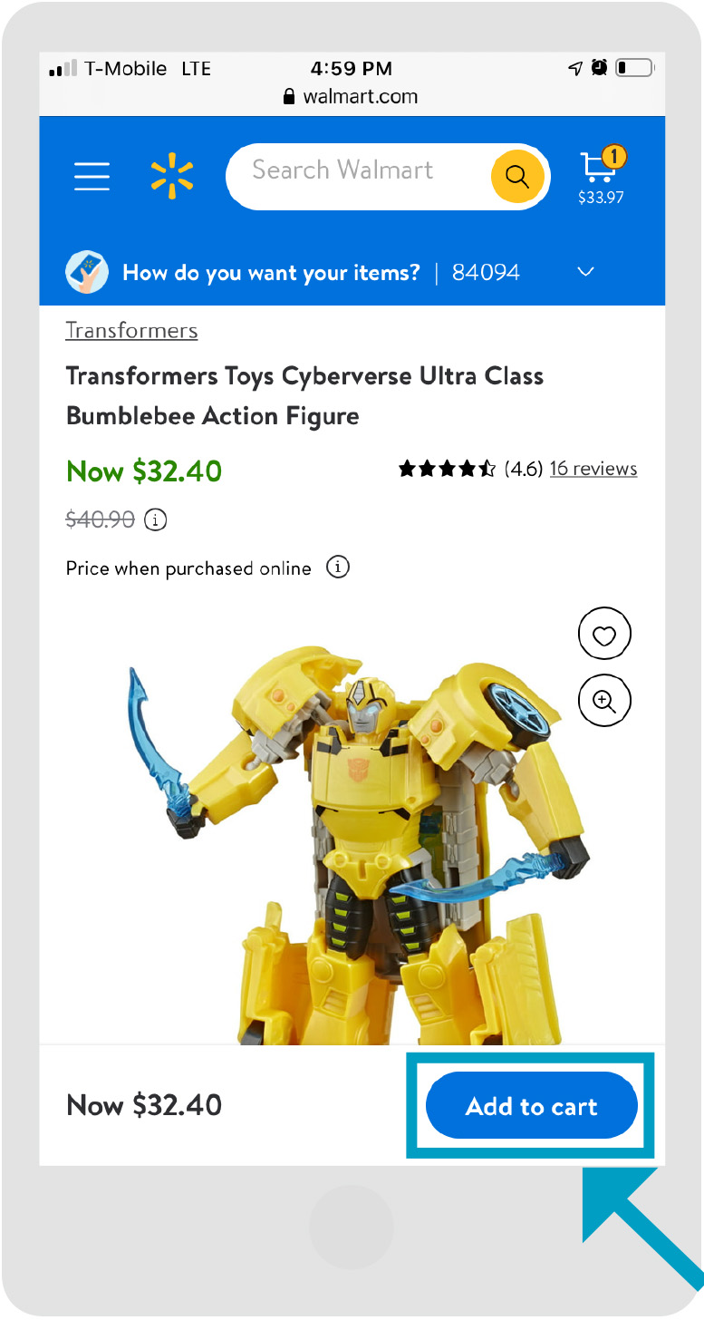 Buy Hasbro toy at Walmart mobile