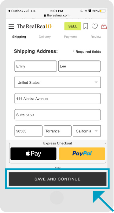 RealReal - Stores Page - Step 3 - Mobile