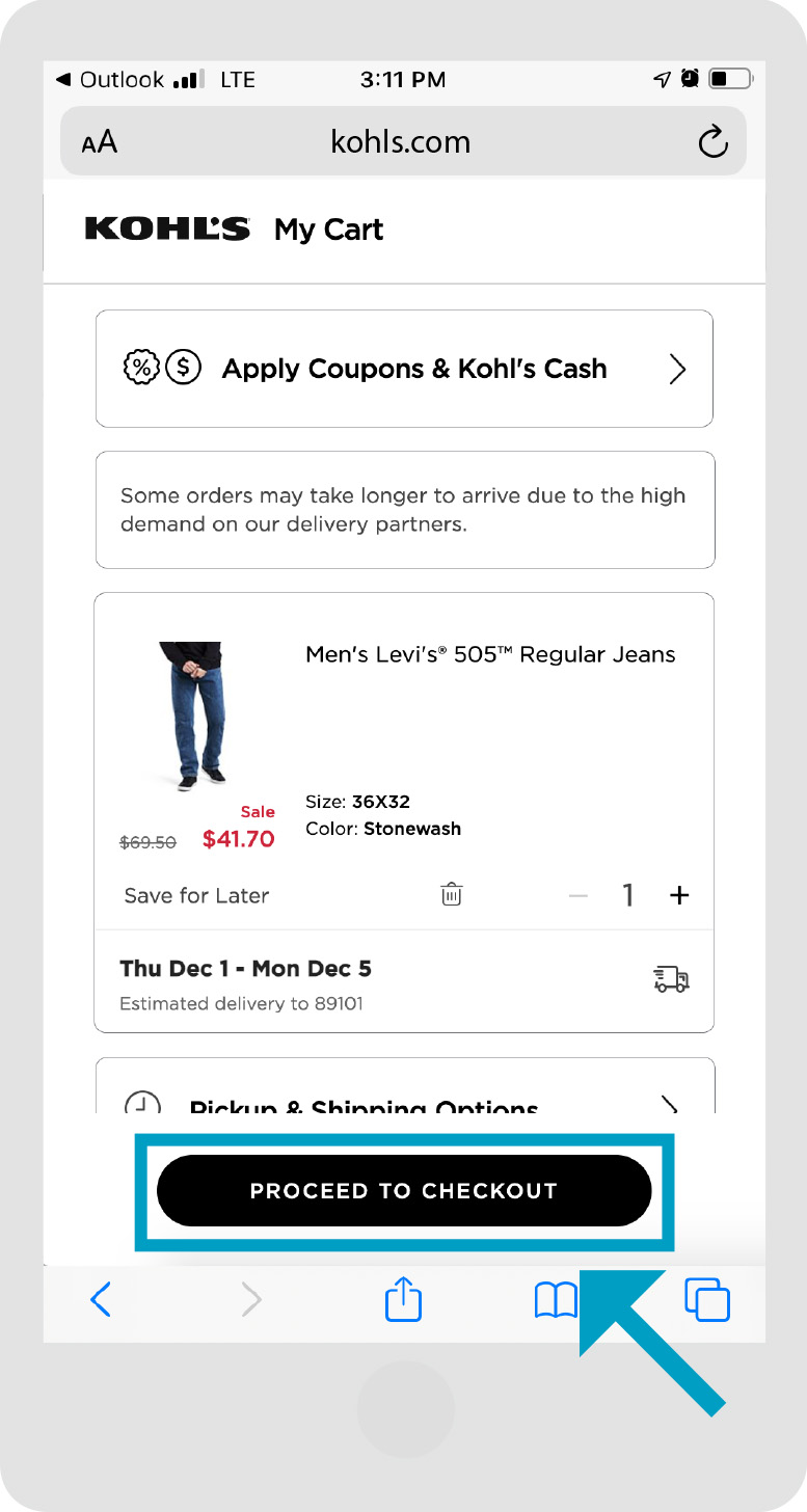 Kohls - Stores Page - Step 2 - Mobile