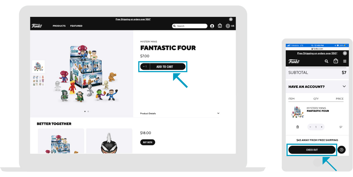 Funko Webpage - Step 1