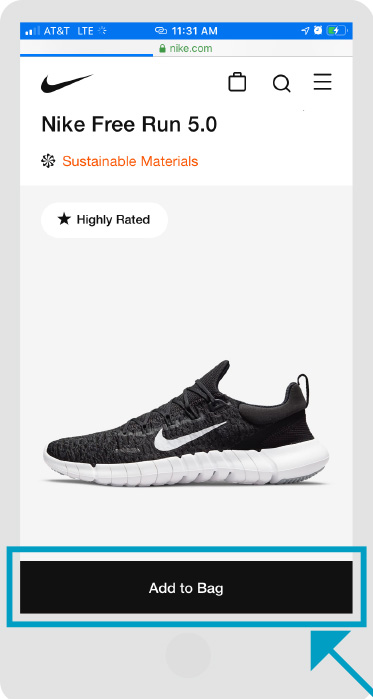Nike - Store Page - Step 1 - Mobile