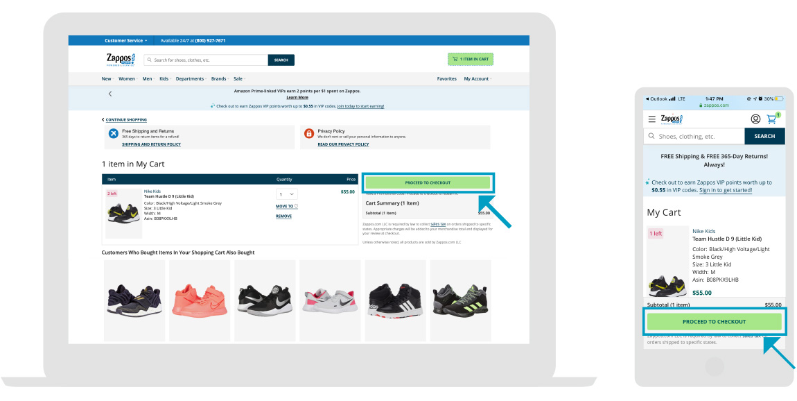 Zappos - Store Page - Step 2