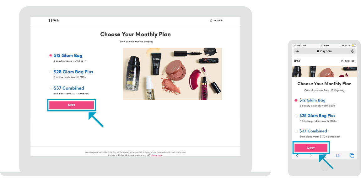 IPSY - Store Page - Step 2