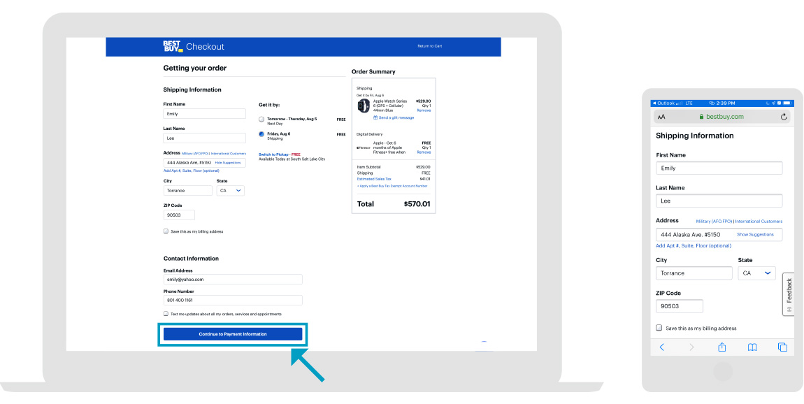 Best Buy - Stores Page - Step 3 - Mobile