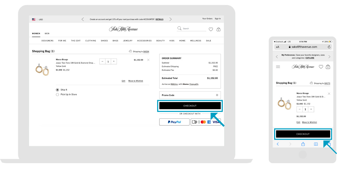 Saks Webpage - Step 2