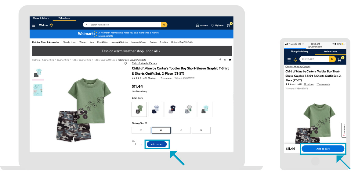 Walmart Webpage - Step 1